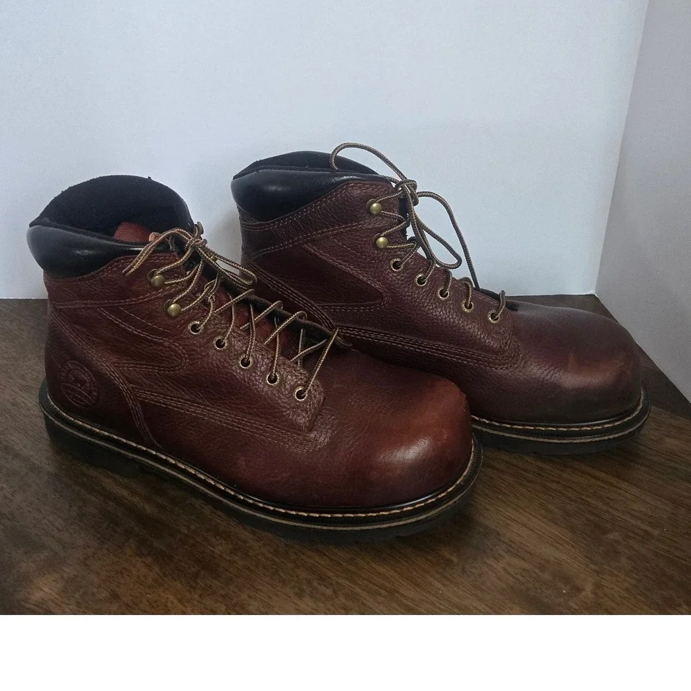 Irish Setter Red Wing 83624 Mens 10.5 E2 Brown Leather Steel Toe Work Boots EH